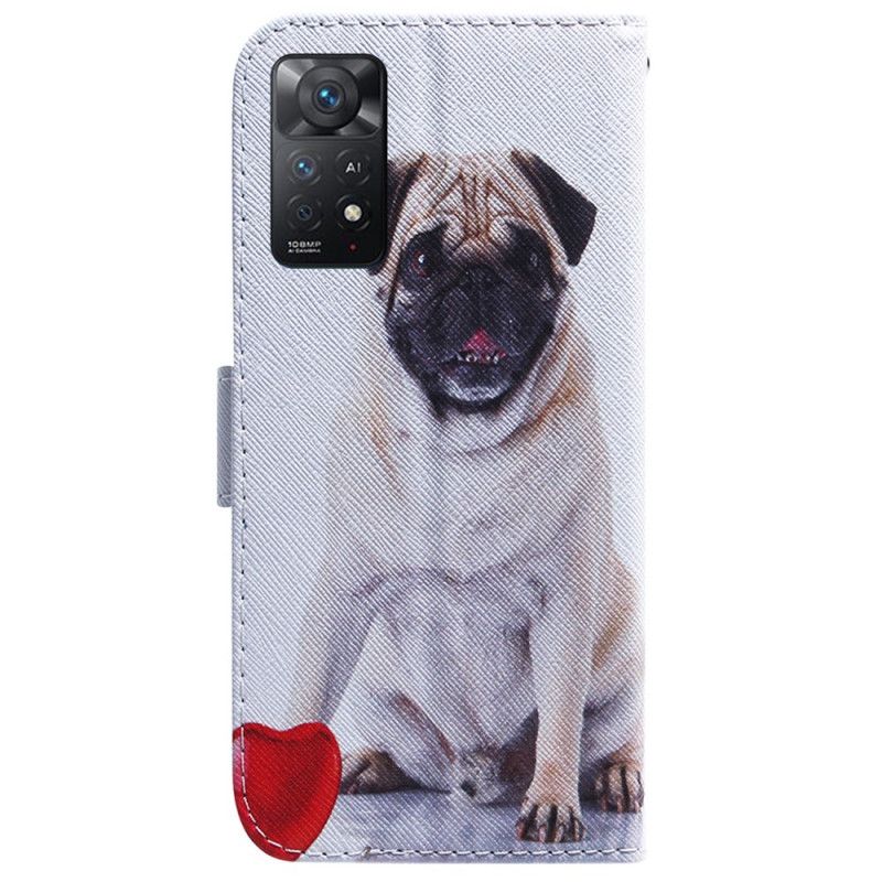 Folio Deksel Til Xiaomi Redmi Note 11 Pro 4G / 5G Pug Dog