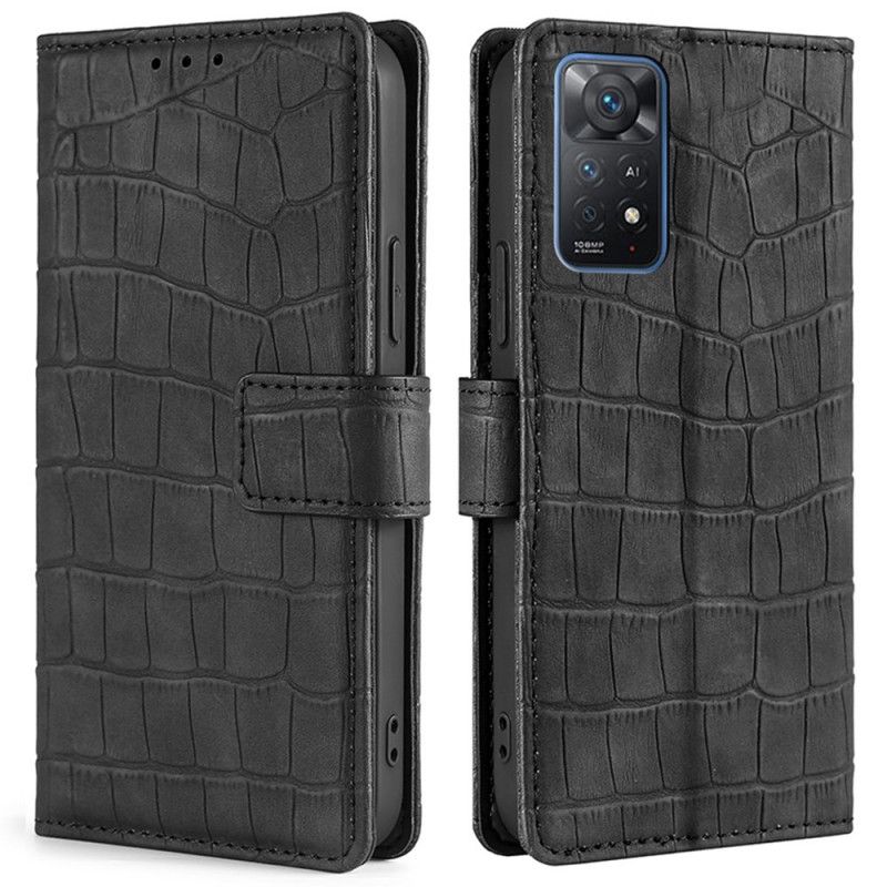 Folio Deksel Til Xiaomi Redmi Note 11 Pro 4G / 5G Skin-touch Krokodille