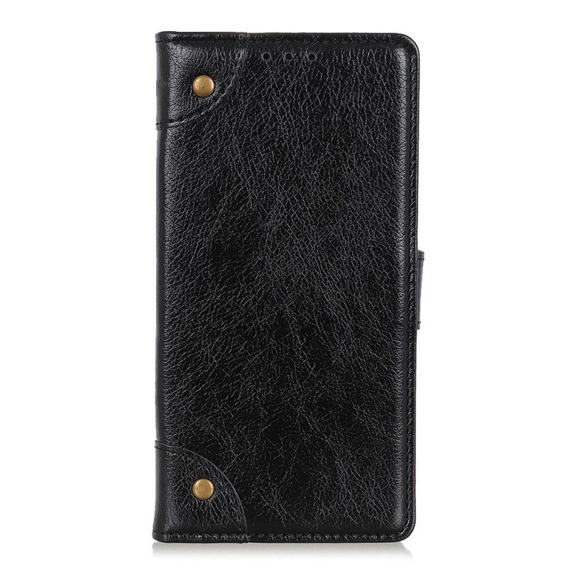 Folio Deksel Til Xiaomi Redmi Note 11 Pro 4G / 5G Vintage Nagler Nappa Skinnstil