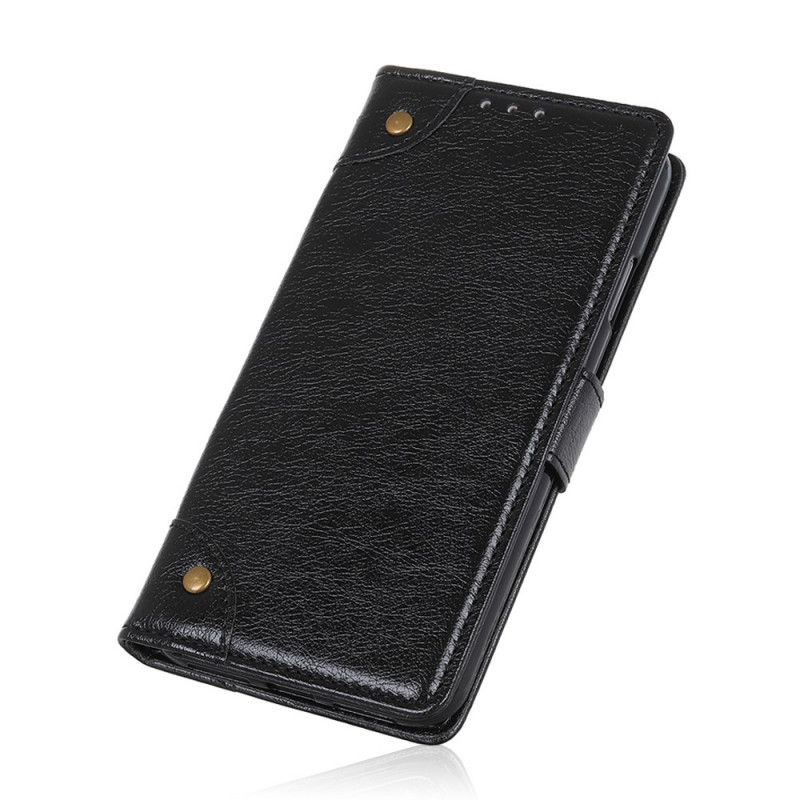 Folio Deksel Til Xiaomi Redmi Note 11 Pro 4G / 5G Vintage Nagler Nappa Skinnstil