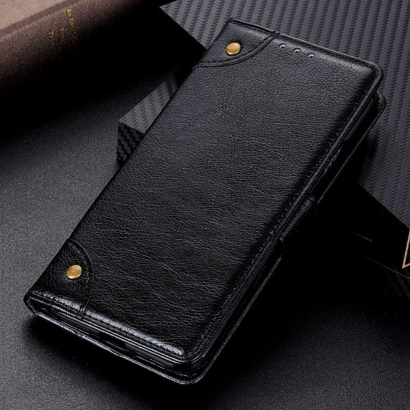 Folio Deksel Til Xiaomi Redmi Note 11 Pro 4G / 5G Vintage Nagler Nappa Skinnstil