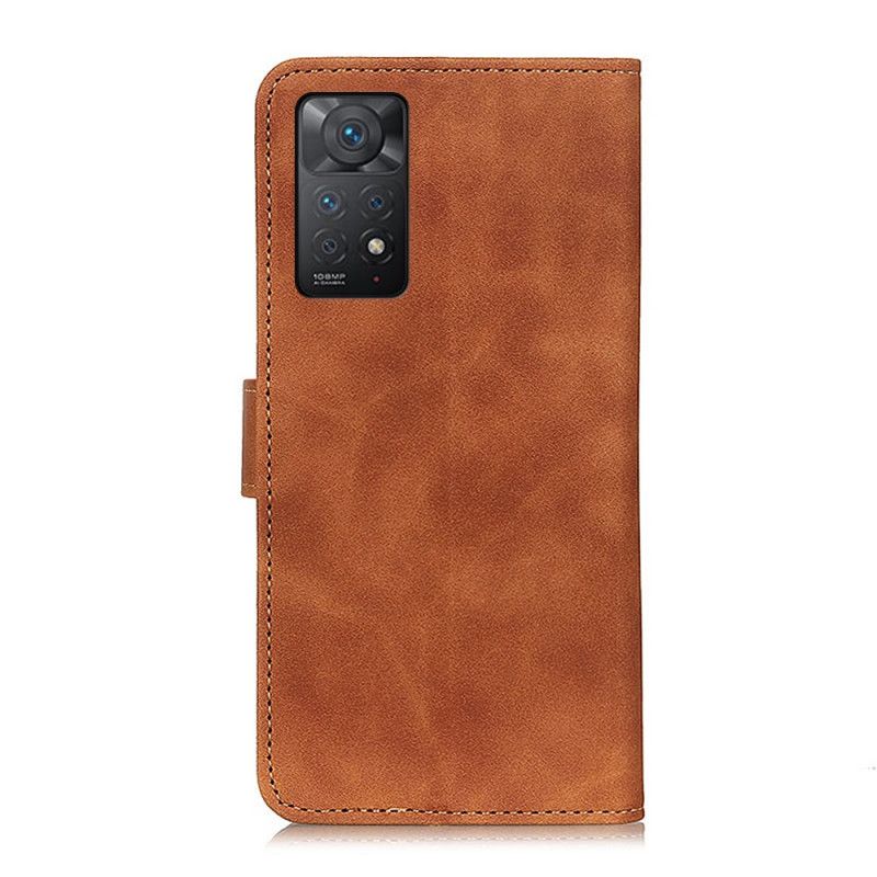 Folio Deksel Til Xiaomi Redmi Note 11 Pro 4G / 5G Vintage Skinneffekt Khazneh