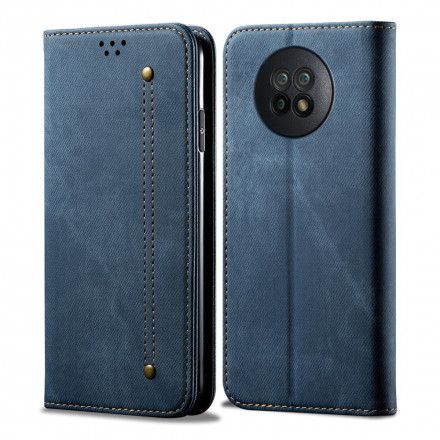 Beskyttelse Deksel Til Xiaomi Redmi Note 9 5G / 9T 5G Folio Deksel Denimduk