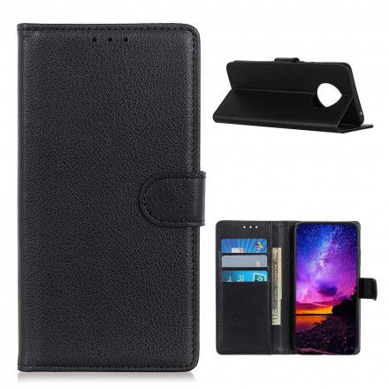 Folio Deksel Til Xiaomi Redmi Note 9 5G / 9T 5G Tradisjonell Litchi