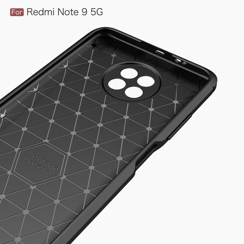 Mobildeksel Til Xiaomi Redmi Note 9 5G / 9T 5G Børstet Karbonfiber