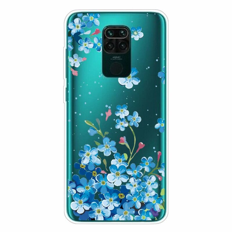 Deksel Til Xiaomi Redmi Note 9 Bukett Med Blå Blomster