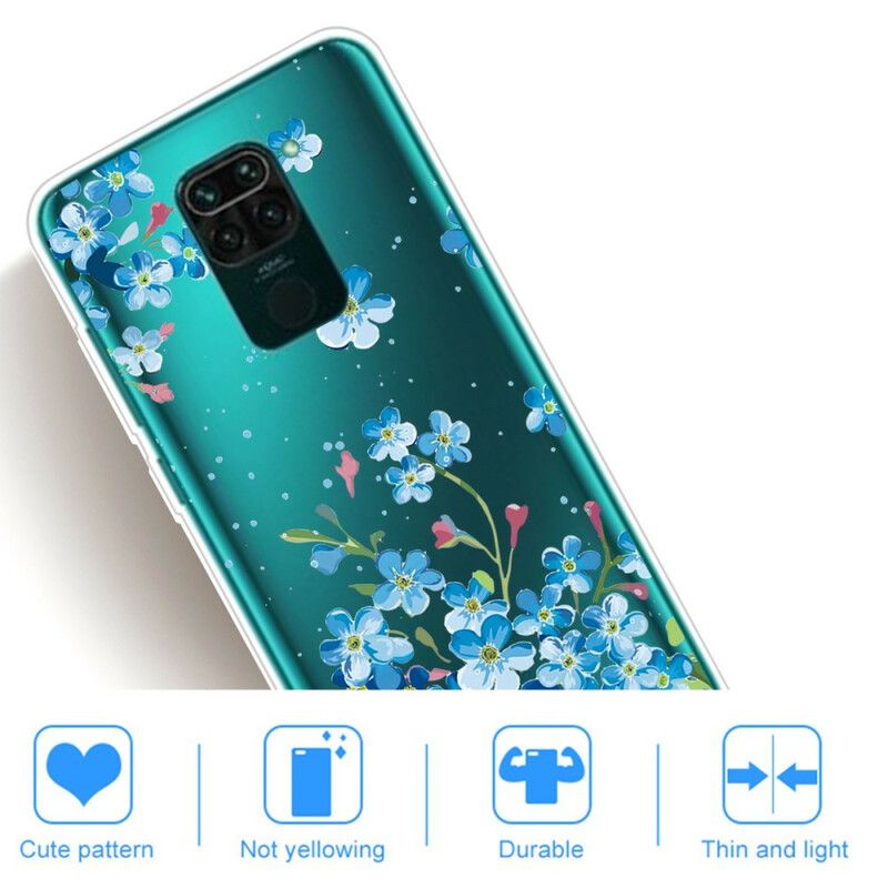 Deksel Til Xiaomi Redmi Note 9 Bukett Med Blå Blomster