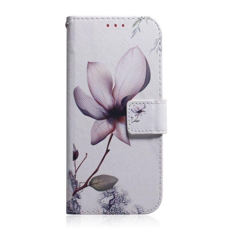 Folio Deksel Til Xiaomi Redmi Note 9 Gammel Roseblomst