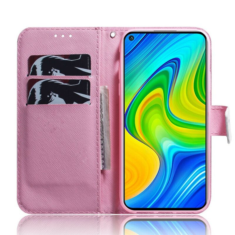 Folio Deksel Til Xiaomi Redmi Note 9 Gammel Roseblomst