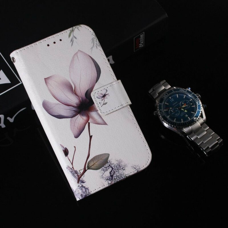 Folio Deksel Til Xiaomi Redmi Note 9 Gammel Roseblomst