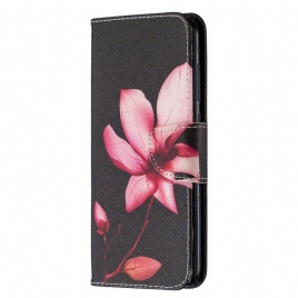 Folio Deksel Til Xiaomi Redmi Note 9 Rosa Blomst