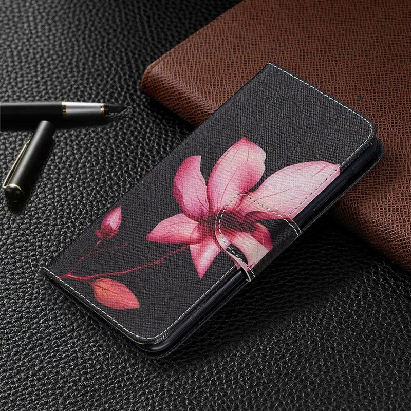 Folio Deksel Til Xiaomi Redmi Note 9 Rosa Blomst