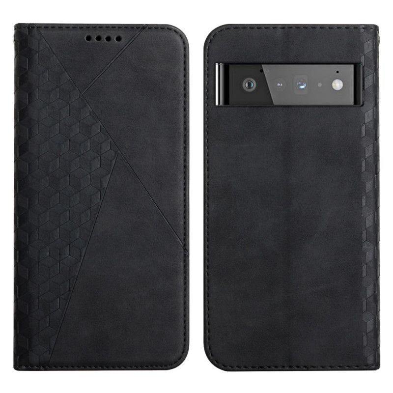 Beskyttelse Deksel Til Google Pixel 6 Pro Folio Deksel Geo Leather Effect