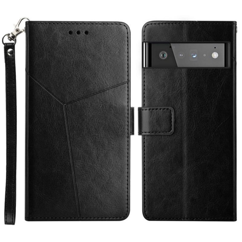 Folio Deksel Til Google Pixel 6 Pro Geo Y Design Leather Style