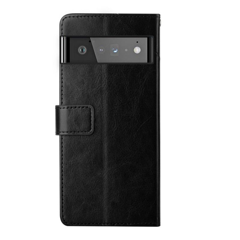 Folio Deksel Til Google Pixel 6 Pro Geo Y Design Leather Style