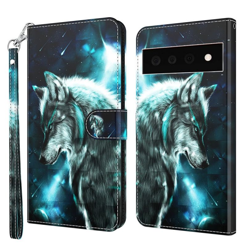 Folio Deksel Til Google Pixel 6 Pro Majestic Wolf