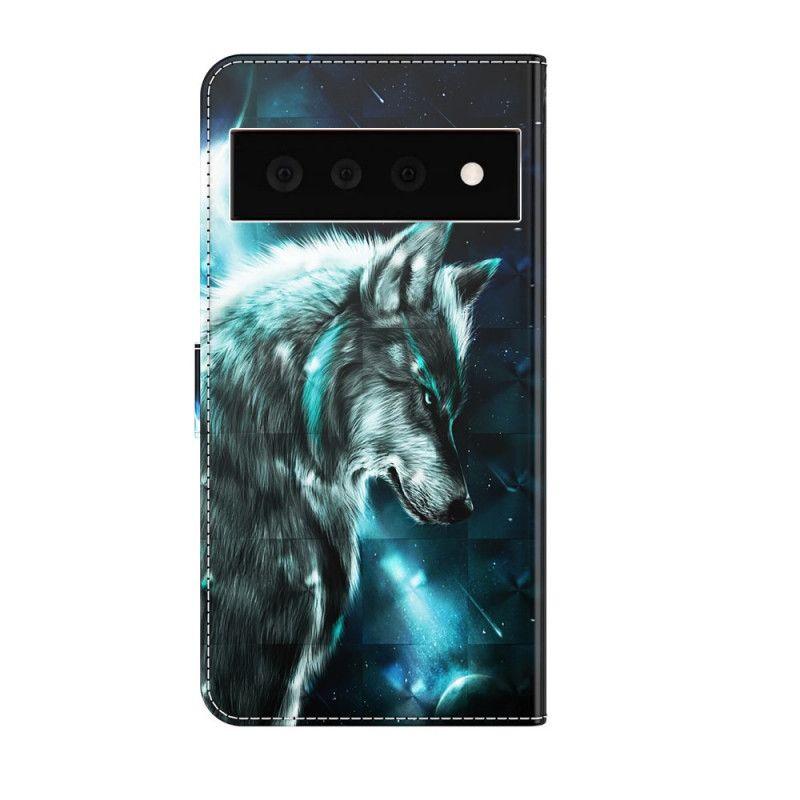 Folio Deksel Til Google Pixel 6 Pro Majestic Wolf