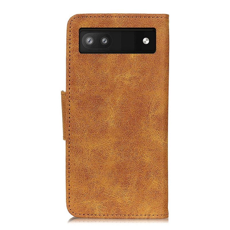 Folio Deksel Til Google Pixel 6 Pro Vintage Split Leather