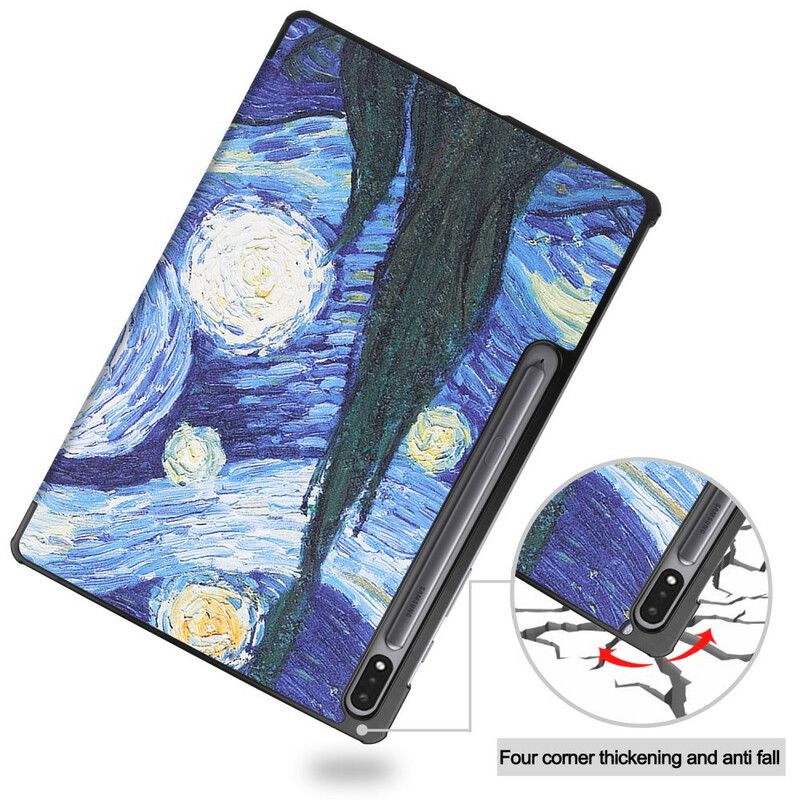 Beskyttelse Deksel Til Samsung Galaxy Tab S7 Plus / Tab S8 Plus Forbedret Van Gogh