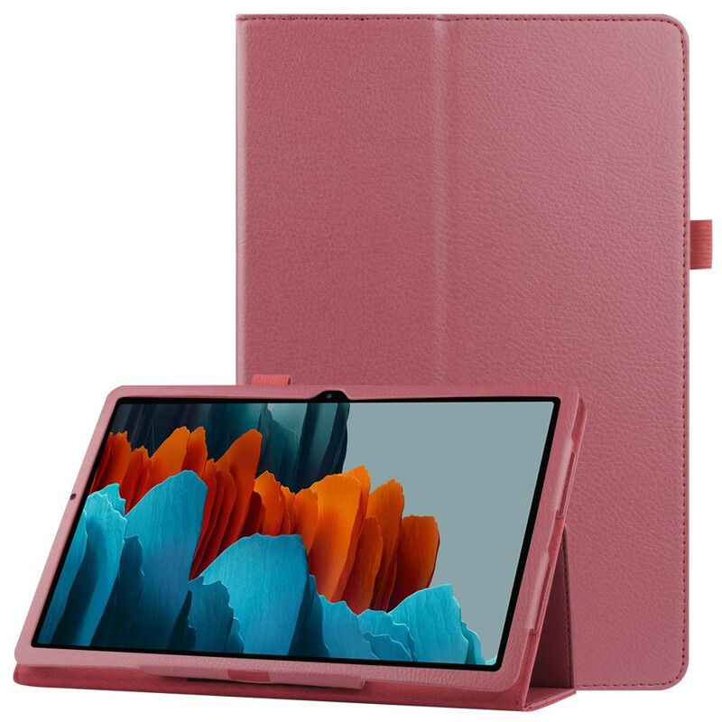 Etui Til Samsung Galaxy Tab S7 Plus / Tab S8 Plus Faux Leather Litchi