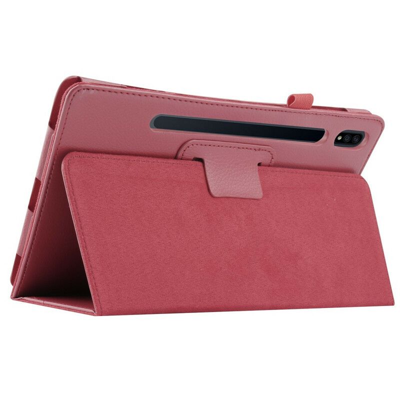 Etui Til Samsung Galaxy Tab S7 Plus / Tab S8 Plus Faux Leather Litchi