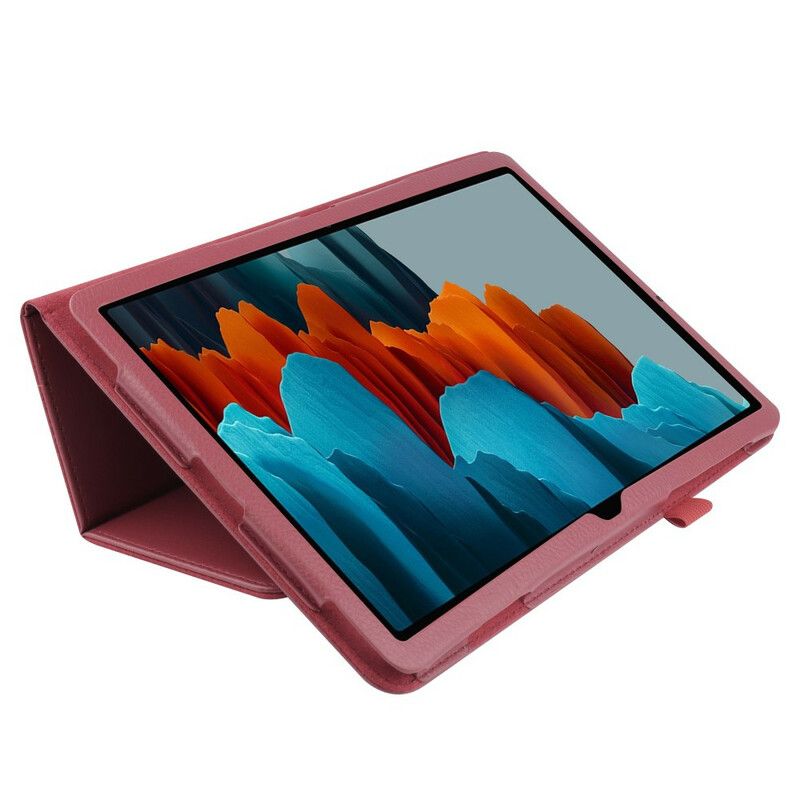 Etui Til Samsung Galaxy Tab S7 Plus / Tab S8 Plus Faux Leather Litchi