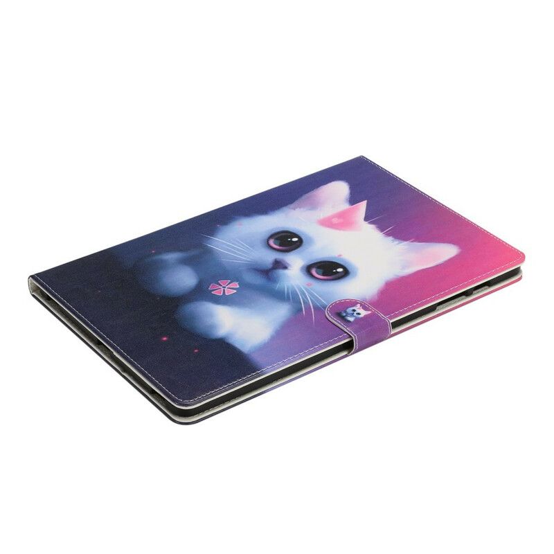 Folio Deksel Til Samsung Galaxy Tab S7 Plus / Tab S8 Plus Hvit Kattunge