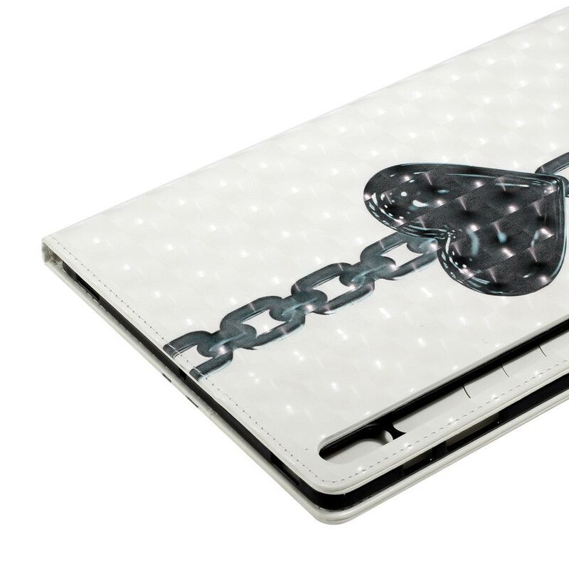 Folio Deksel Til Samsung Galaxy Tab S7 Plus / Tab S8 Plus Lenket Hjerte