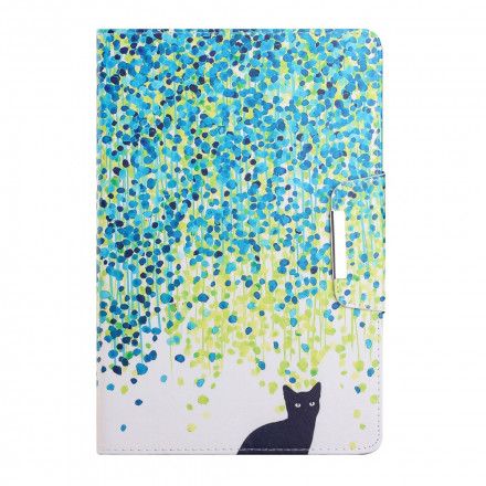 Folio Deksel Til Samsung Galaxy Tab S7 Plus / Tab S8 Plus Svart Katt