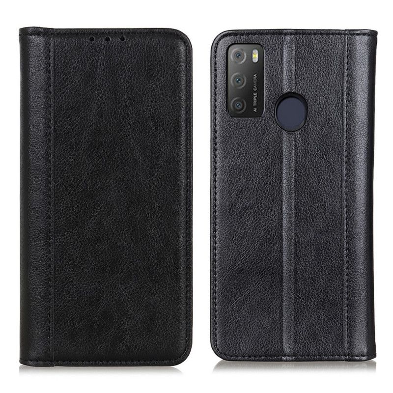 Beskyttelse Deksel Til Alcatel 1S / 3L (2021) Folio Deksel Elegance Split Litchi Leather