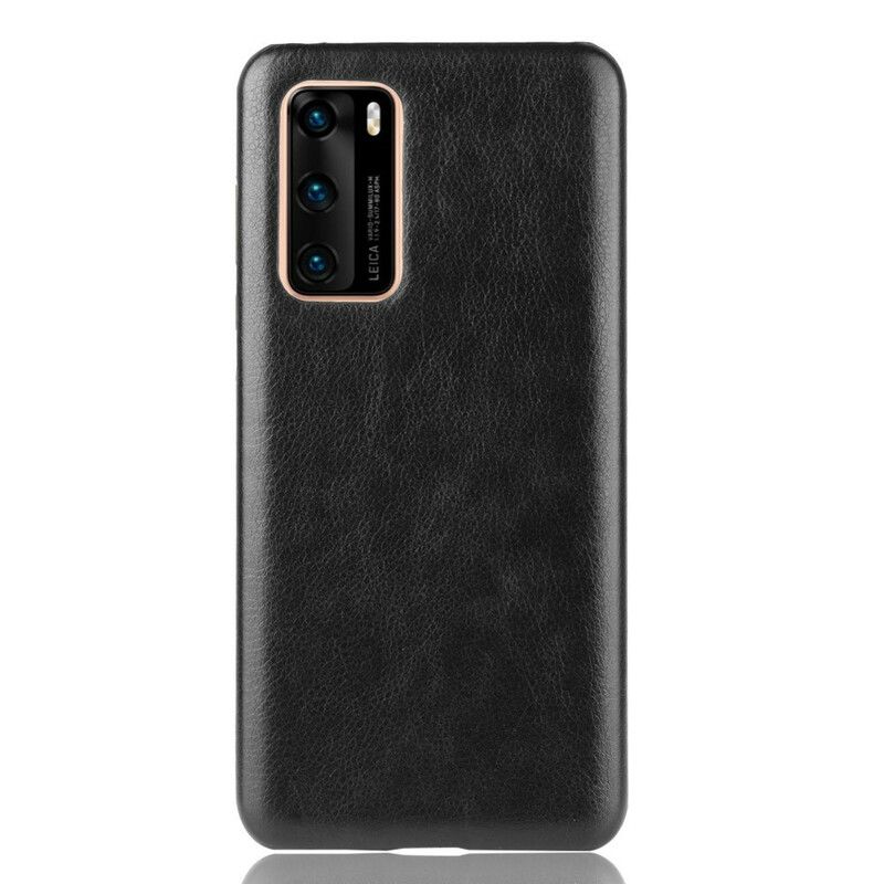 Deksel Til Huawei P40 Performance Litchi Leather Effect