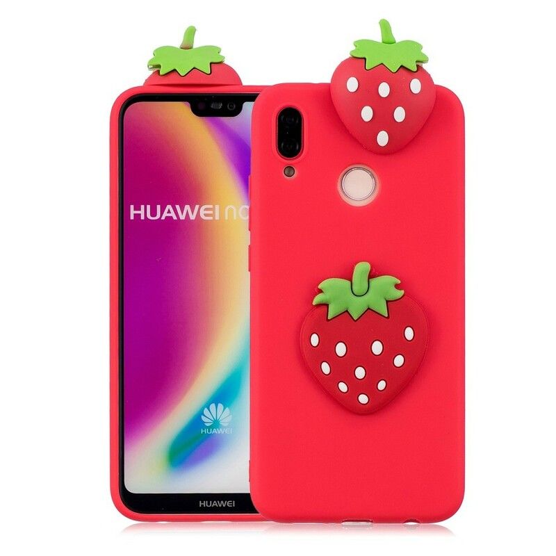 Deksel Til Huawei P20 Lite 3d Jordbær