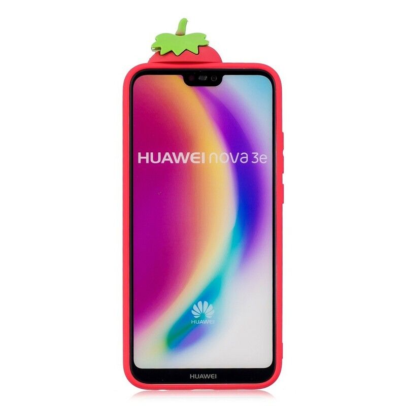 Deksel Til Huawei P20 Lite 3d Jordbær