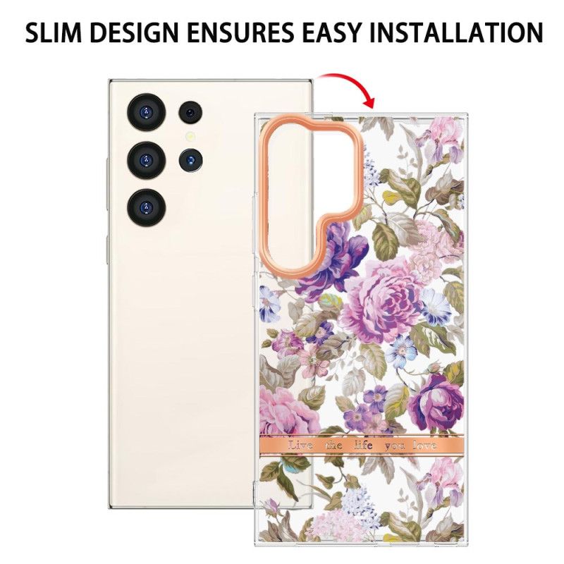 Deksel Samsung Galaxy S24 Ultra 5g Med Blomstermønster