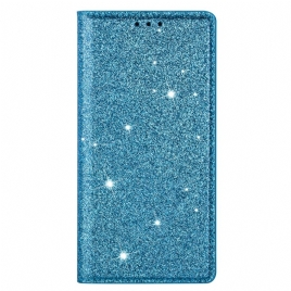 Folio Deksel Lær Samsung Galaxy S24 Ultra 5g Mobildeksel Glitter