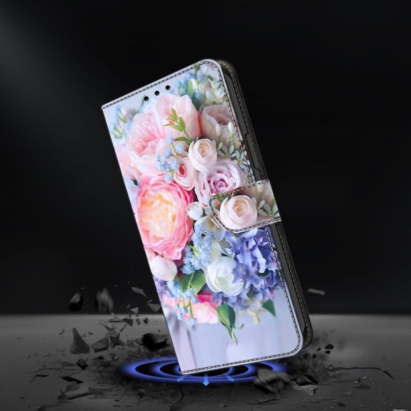 Folio Deksel Samsung Galaxy S24 Ultra 5g Fargerike Blomster Beskyttelse Deksel