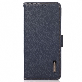 Folio Deksel Samsung Galaxy S24 Ultra 5g Khazneh Litchi Leather Beskyttelse Deksel