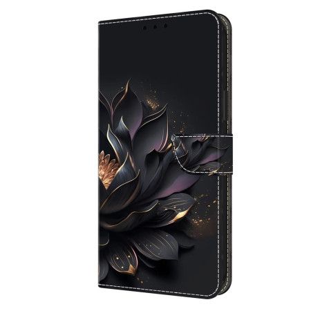 Lærdeksel Folio Deksel Samsung Galaxy S24 Ultra 5g Mobildeksel Lilla Lotus