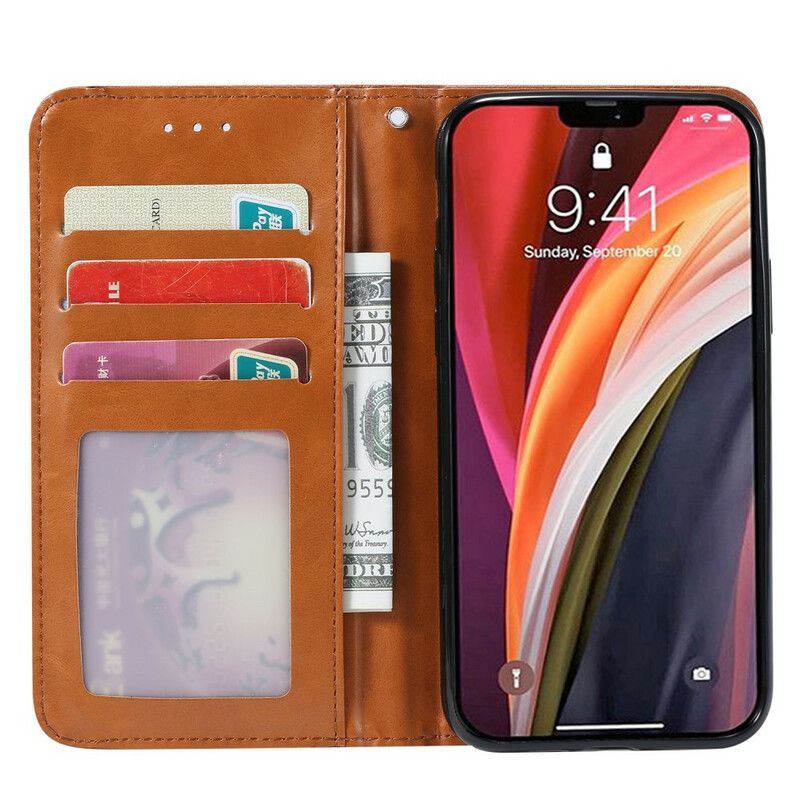 Beskyttelse Deksel Til iPhone 12 Pro Max Folio Deksel Faux Leather Card Holder