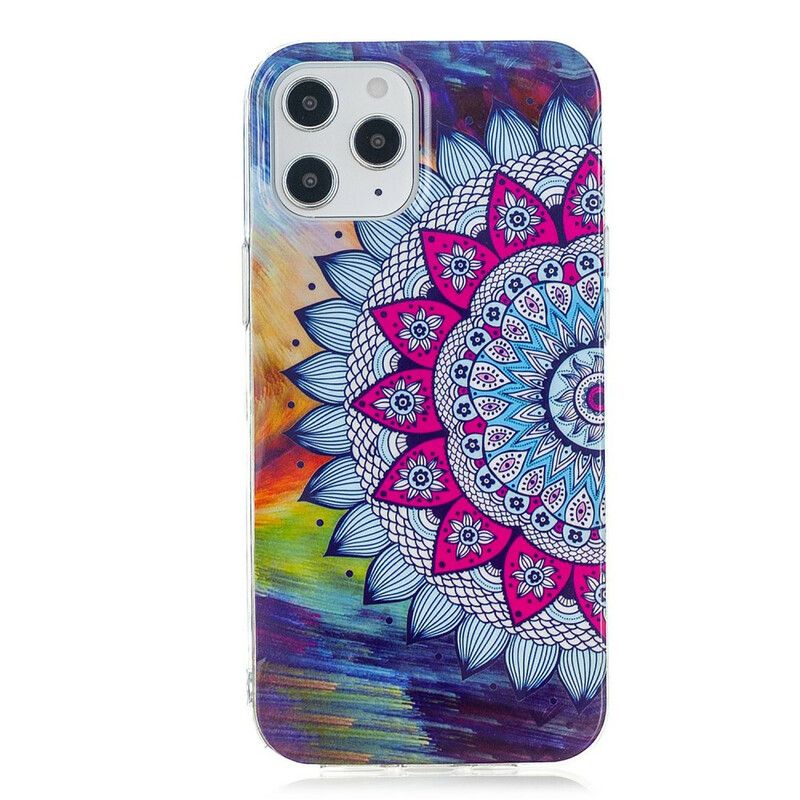 Deksel Til iPhone 12 Pro Max Fluorescerende Fargerik Mandala