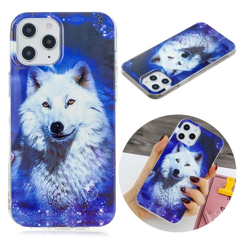 Deksel Til iPhone 12 Pro Max Fluorescerende Wolf Series