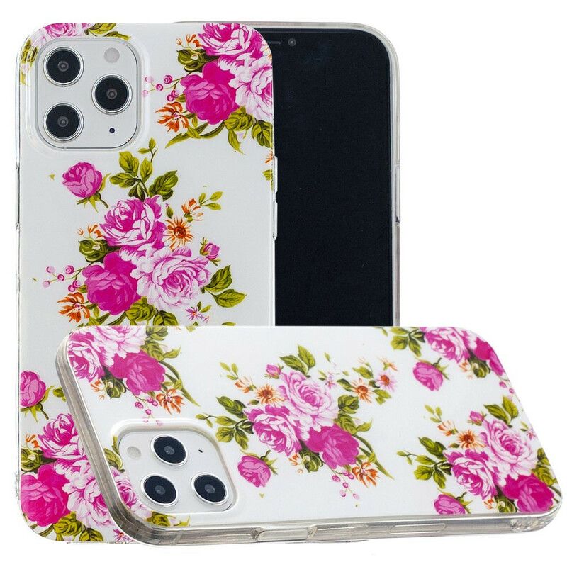 Mobildeksel Til iPhone 12 Pro Max Fluorescerende Liberty-blomster