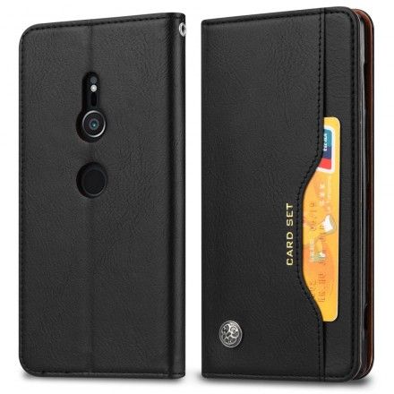 Beskyttelse Deksel Til Sony Xperia XZ3 Folio Deksel Faux Leather Card Holder