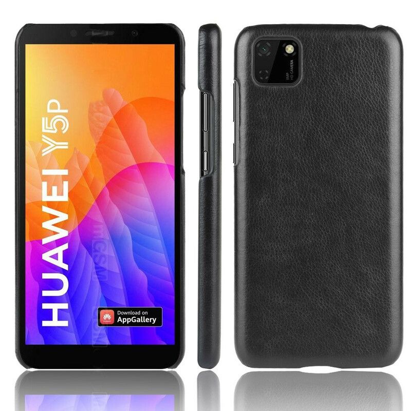 Deksel Til Huawei Y5p Performance Litchi Leather Effect