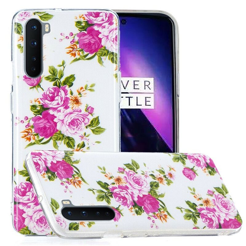 Deksel Til OnePlus Nord Fluorescerende Liberty-blomster