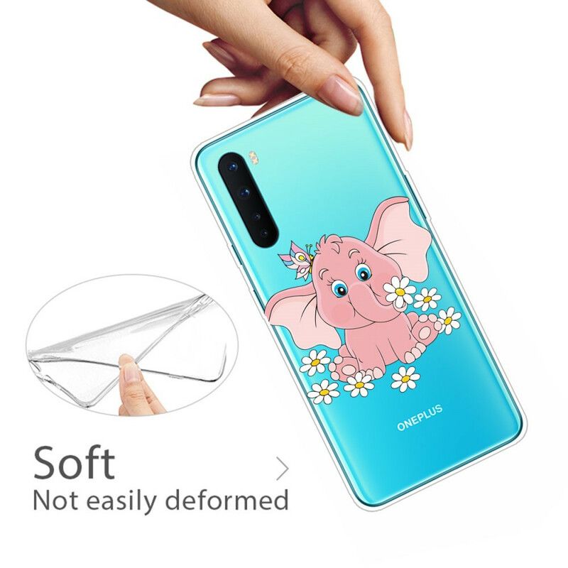 Deksel Til OnePlus Nord Pink Elephant Transparent