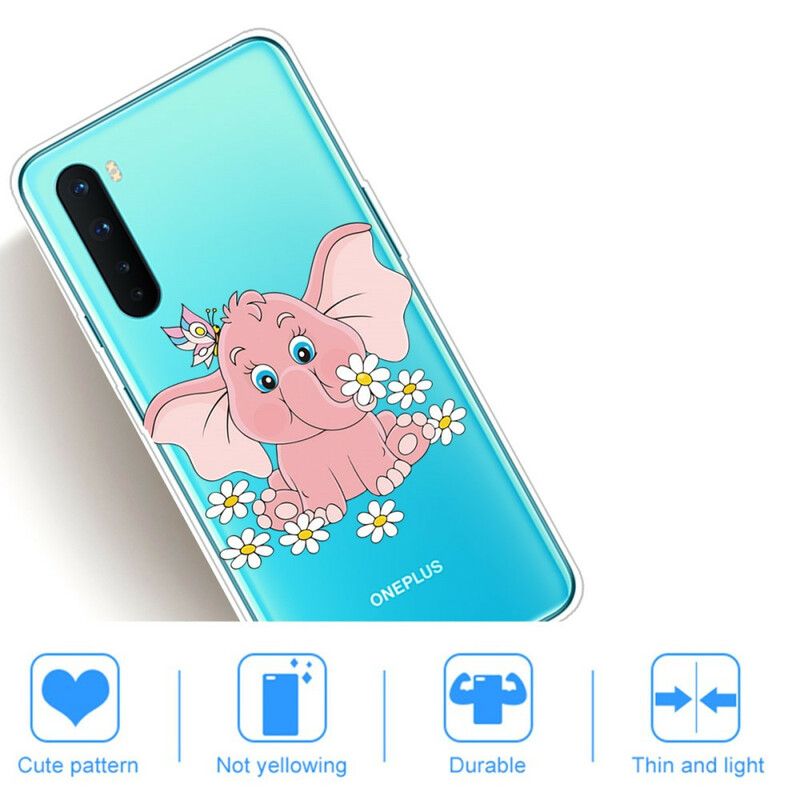 Deksel Til OnePlus Nord Pink Elephant Transparent