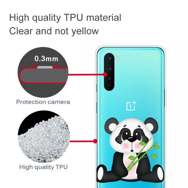 Deksel Til OnePlus Nord Transparent Trist Panda