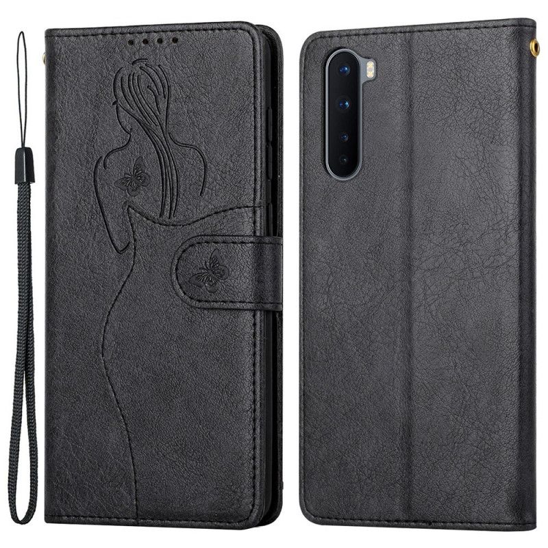 Folio Deksel Til OnePlus Nord Faux Leather Silhouette