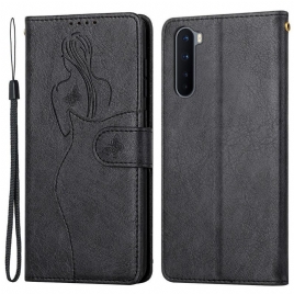 Folio Deksel Til OnePlus Nord Faux Leather Silhouette